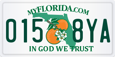 FL license plate 0158YA