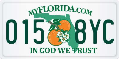FL license plate 0158YC