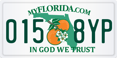 FL license plate 0158YP