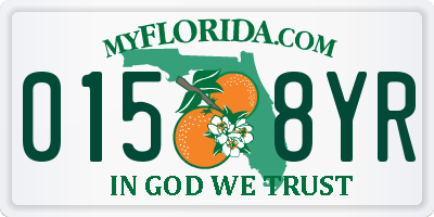 FL license plate 0158YR
