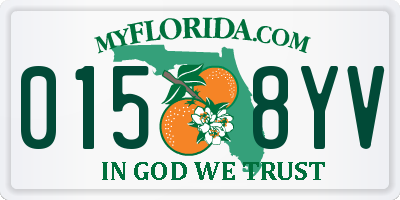 FL license plate 0158YV