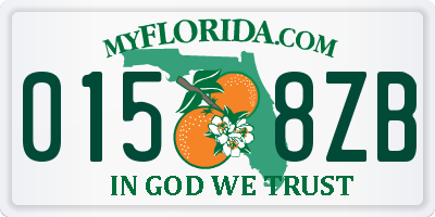 FL license plate 0158ZB