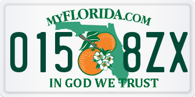 FL license plate 0158ZX