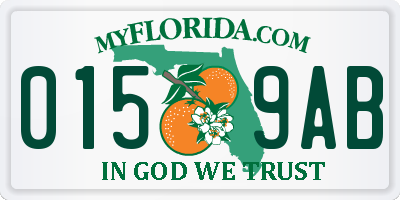 FL license plate 0159AB