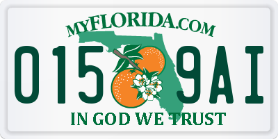 FL license plate 0159AI