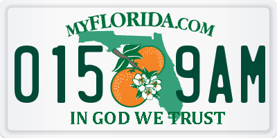 FL license plate 0159AM
