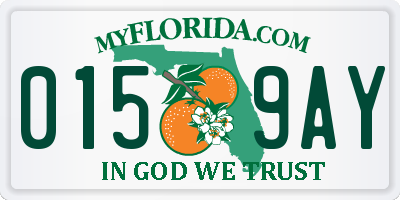 FL license plate 0159AY