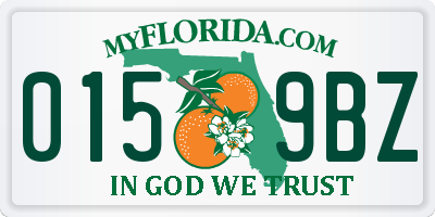 FL license plate 0159BZ