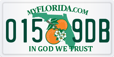 FL license plate 0159DB