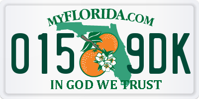 FL license plate 0159DK