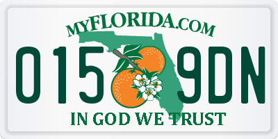 FL license plate 0159DN