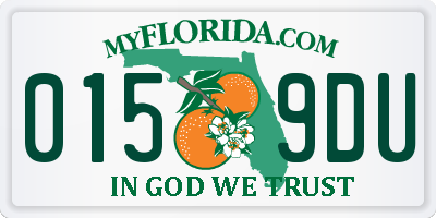 FL license plate 0159DU
