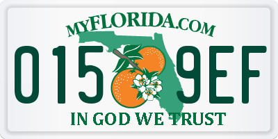 FL license plate 0159EF
