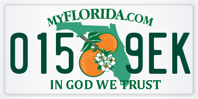 FL license plate 0159EK