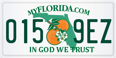 FL license plate 0159EZ