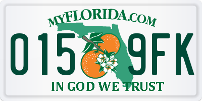 FL license plate 0159FK