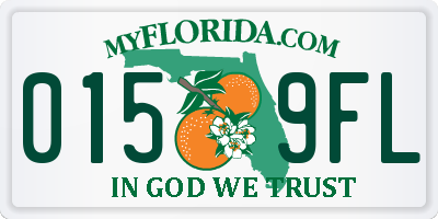 FL license plate 0159FL