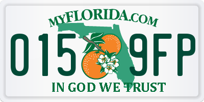 FL license plate 0159FP