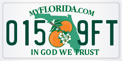 FL license plate 0159FT