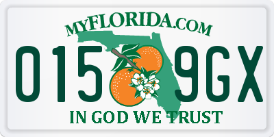 FL license plate 0159GX