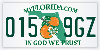 FL license plate 0159GZ
