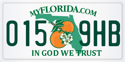 FL license plate 0159HB