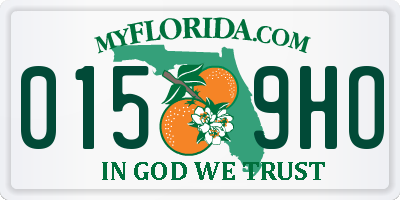 FL license plate 0159HO