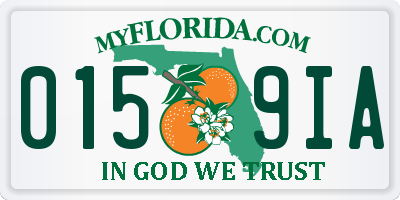 FL license plate 0159IA