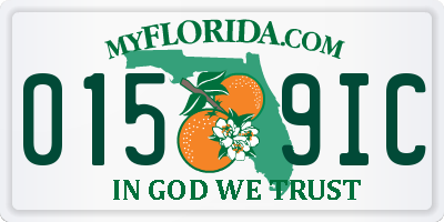 FL license plate 0159IC