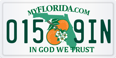 FL license plate 0159IN