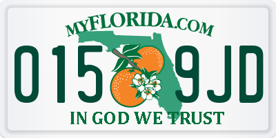 FL license plate 0159JD