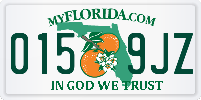 FL license plate 0159JZ