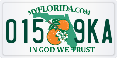 FL license plate 0159KA