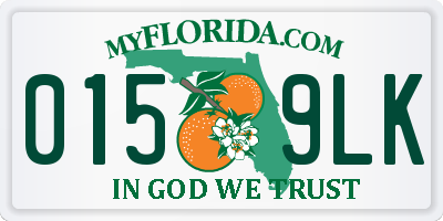 FL license plate 0159LK