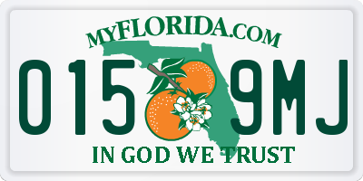 FL license plate 0159MJ