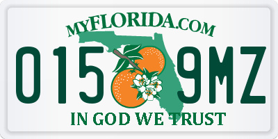 FL license plate 0159MZ