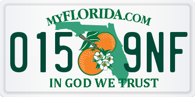 FL license plate 0159NF