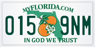 FL license plate 0159NM