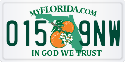 FL license plate 0159NW