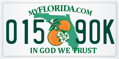 FL license plate 0159OK