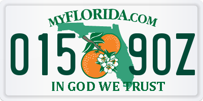FL license plate 0159OZ