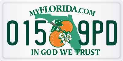 FL license plate 0159PD