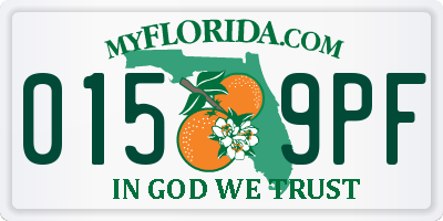 FL license plate 0159PF