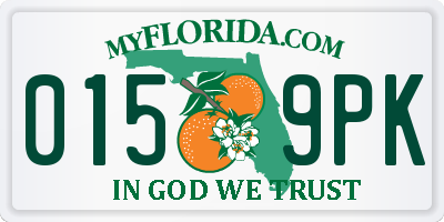 FL license plate 0159PK