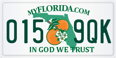 FL license plate 0159QK