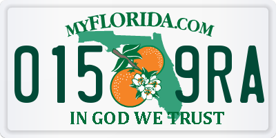 FL license plate 0159RA