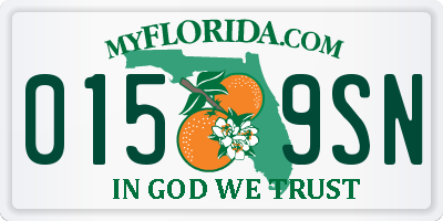 FL license plate 0159SN