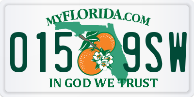 FL license plate 0159SW