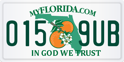 FL license plate 0159UB