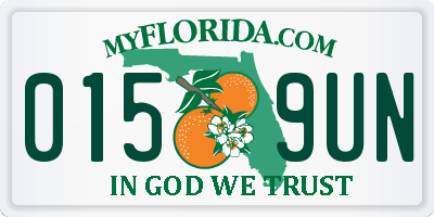 FL license plate 0159UN